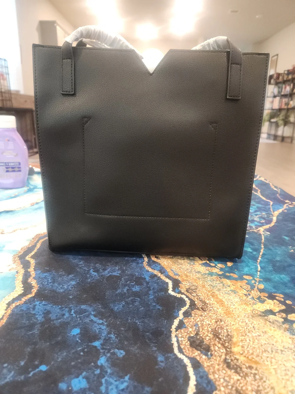 NWT Pixie Mood Alicia Mini Tote Black Vegan Leather Zip Top Crossbody Bag